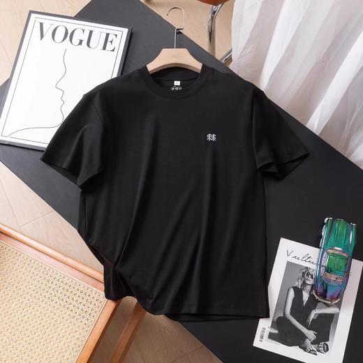 F033161春夏季新款亲肤透气厚实挺括简约百搭刺绣短袖T恤 商品图2