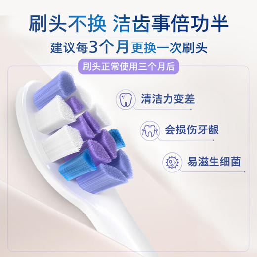 飞利浦（PHILIPS）邱鼎杰推荐款电动牙刷钻石7系Pro护龈护敏刷棉花糖刷头 生日礼物 AI智能情侣款 曙光金午夜蓝 HX3892 商品图2