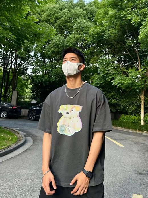 F0331137夏季新品圆领休闲彩色梦幻小熊印花短袖T恤 商品图4