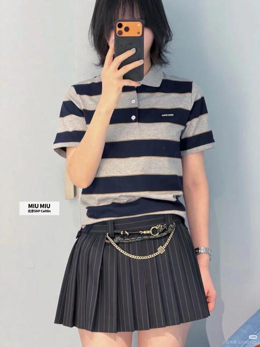 F0331100夏季新款男女同款休闲亲肤透气不变形条纹polo衫 商品图10