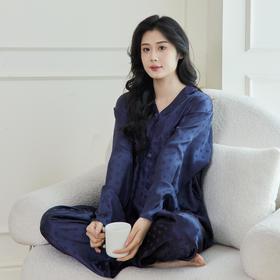 【积分换购不退货】MM麦檬藏青色波点印花家居服8D7129991