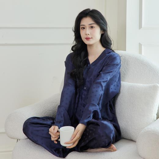 【积分换购不退货】MM麦檬藏青色波点印花家居服8D7129991 商品图0