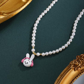 子佩集【耳机萌兔】珍珠惜王妃项链【XXXL037】耳机兔子2602