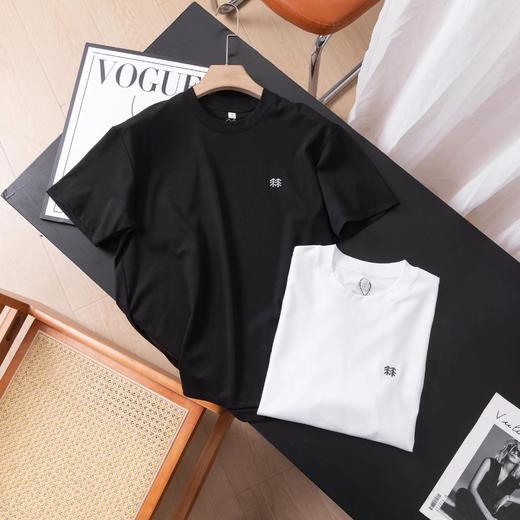 F033161春夏季新款亲肤透气厚实挺括简约百搭刺绣短袖T恤 商品图0