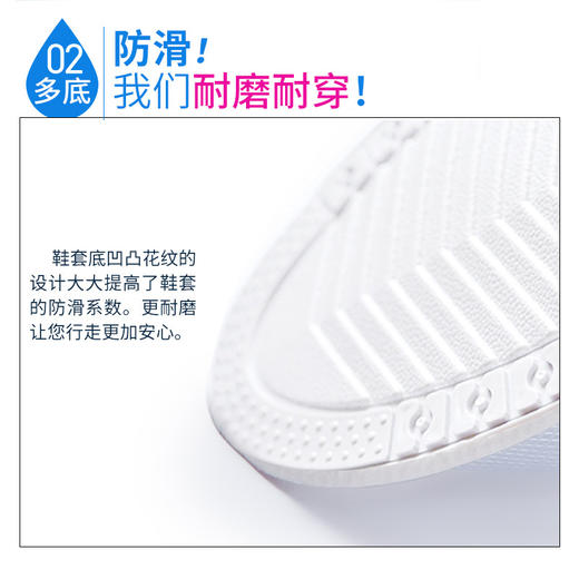 【拉链 + 抽绳双重密封❗️防水不渗水】防雨鞋套防水防滑男女雨雪天户外旅游徒步雨靴套加厚耐磨雨靴鞋套。rh 商品图3