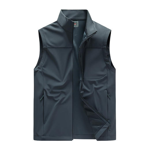 2026新款户外立领马甲春秋透气防水防风外套钓鱼骑行休闲男士背心 商品图2