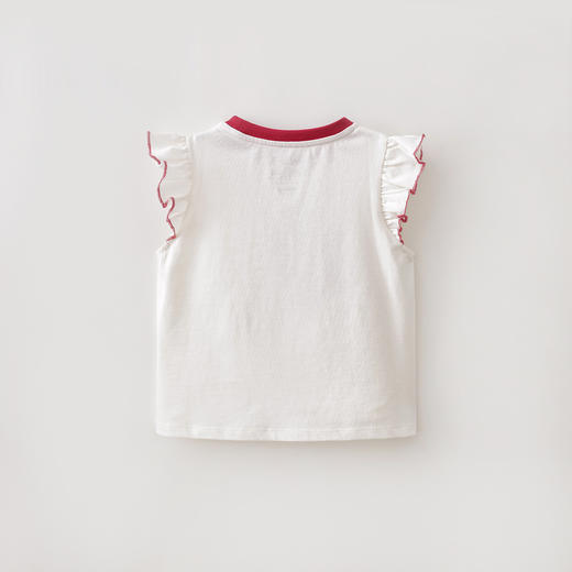 马克珍妮甜趣草莓女童凉感飞袖T2026年夏装新款560833 商品图3