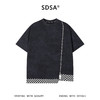 SDSA男装2026新款轻奢潮牌下摆拼接斜拉链设计圆领短袖T恤百搭 商品缩略图0