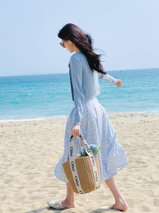 【百图lulu定制】【奥黛丽半裙】碎花 温柔 压褶 半身裙 商品图6