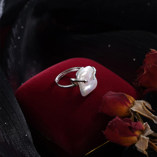 子佩集【守护拥抱】银S925珍珠惜王妃戒指【SPR0480002】13*17mm巴洛克方块手2512 商品图5