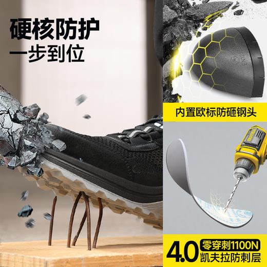 新款防静电无包头无中底实心双密度聚氨酯PU防静电款 商品图4