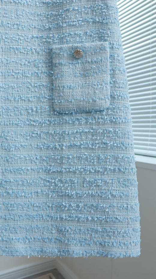 蓝调时刻|法式独特小香连衣裙 商品图2