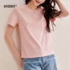 免烫抗皱80支长绒丝光棉丝滑凉感短袖圆领正肩T恤 商品缩略图1