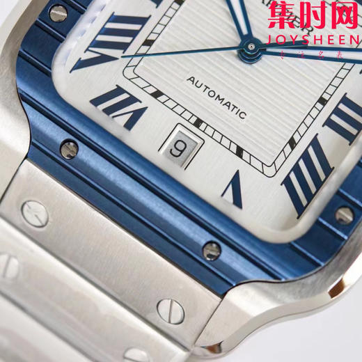 GF卡地亚山度士系列 山度士大号 钢带款 间蓝方形男士腕表 绝对是绕不开的经典 表径39.8mm 商品图3