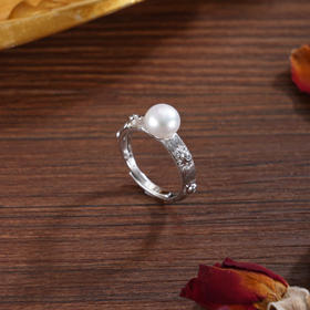 子佩集【璀璨启程】银S925珍珠惜王妃戒指【R2217】双色点钻2602