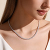 法国PARiCROWN微镶银白色满钻项链 2026新款网球项链 高级感满满 商品缩略图3