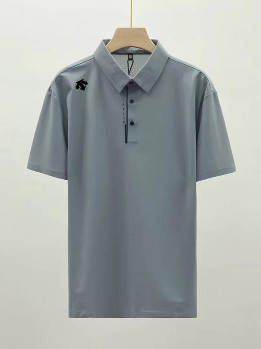 F0331142后背激光穿孔高度透气高弹力无浪压胶体闲跑步短袖POLO衫 商品图4