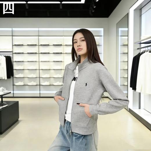 F0331123女款刺绣云心棉立领设计短款拉链外套夹克 商品图6