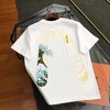 F033102春夏新款时尚百搭休闲男士樱花海浪字母大M圆领T恤短袖 商品缩略图1