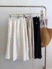 F033120夏季新款舒适凉感柔软亲肤高弹拼接剪裁天丝亚麻半身裙 商品缩略图0