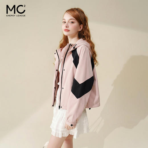 连帽冲锋衣工装风韩版拼色外套J3241638 商品图2