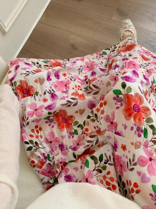 花与暖阳多巴胺油画全棉松紧腰半裙 商品图10