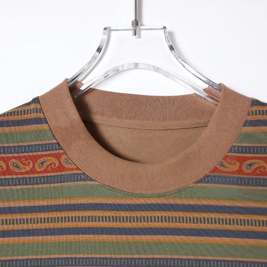 SDSA男装2026新款高贵轻奢潮牌撞色趣味条纹设计圆领短袖T恤百搭 商品图1