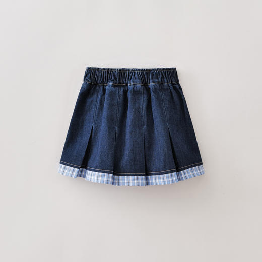 马克珍妮甜酷学院女童牛仔百褶裙2026年夏装新款560716 商品图1