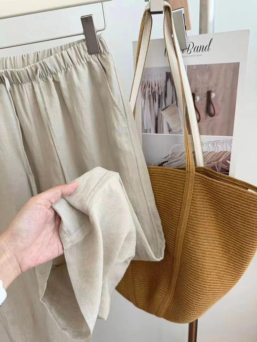 F033158夏季新款宽松透气百搭小个子九分休闲直筒裤子长裤 商品图13