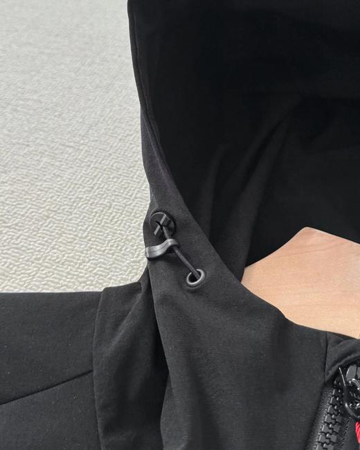 F0331102春季新款压胶软壳情侣连帽防风防泼水薄款夹克外套 商品图5