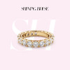 ShiningHouse[培育] 18k金钻石戒指 排钻戒指圆钻形1.5克拉钻人工真钻人造钻石K金戒指设计感简约钻石戒指悦己送礼臻选【此商品不支持7天无理由退货退款】预计3日发货 商品缩略图0