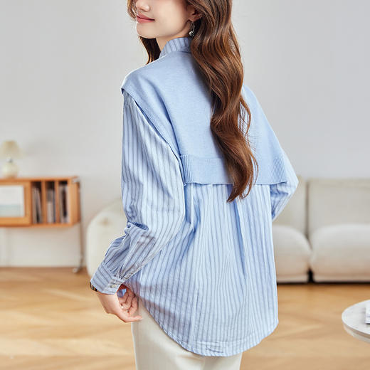披肩条纹衬衫 | 温柔又显瘦，通勤约会都能穿！ 商品图3