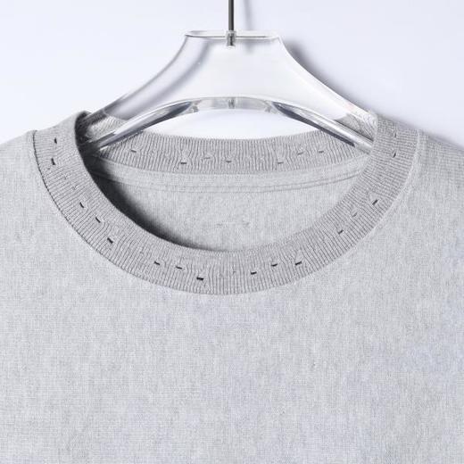 SDSA男装2026新款高贵轻奢时尚简约领口勾破设计圆领短袖T恤百搭 商品图1