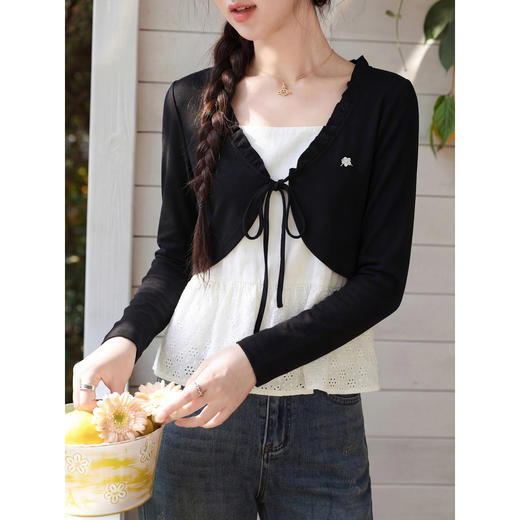 鹿向南【0402/20:00新品前1小时7折限量100件】黑白拼色T恤 商品图3