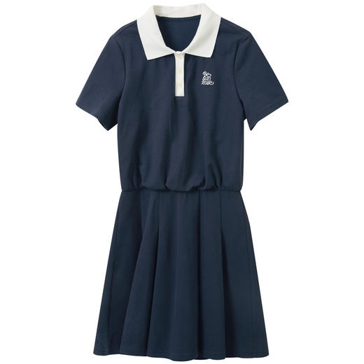 三彩独醒2026夏季新款假两件连衣裙短袖收腰A字裙短裙F 商品图4