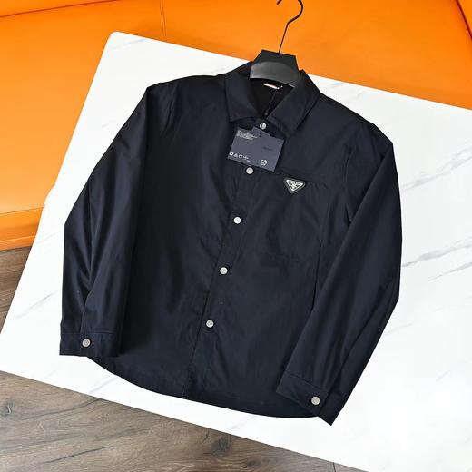 F033112春夏季新款亲肤顺滑抗皱耐磨防水防风男士翻领衬衫式夹克衫 商品图5