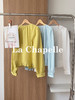 专柜实拍【莱赛尔+麻】拉夏贝尔/La Chapelle圆领系带拉链压褶花边设计长袖上衣百搭甜美风衬衣 商品缩略图1