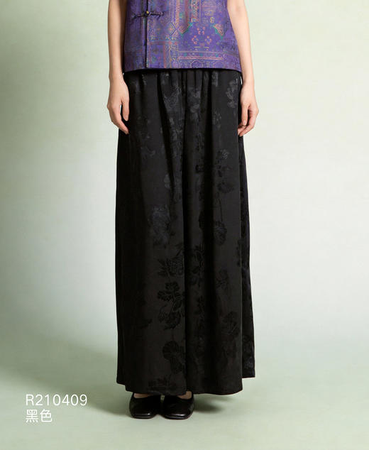 R210409  提花阔腿裤 商品图0