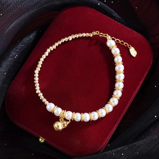 子佩集【福禄奇缘】银S925珍珠惜王妃手链【QJSL005】镀金葫芦2602 商品图0