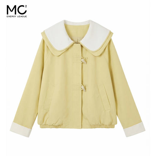 女装大翻领撞色袖口翻边外套-26018J6212016 商品图0