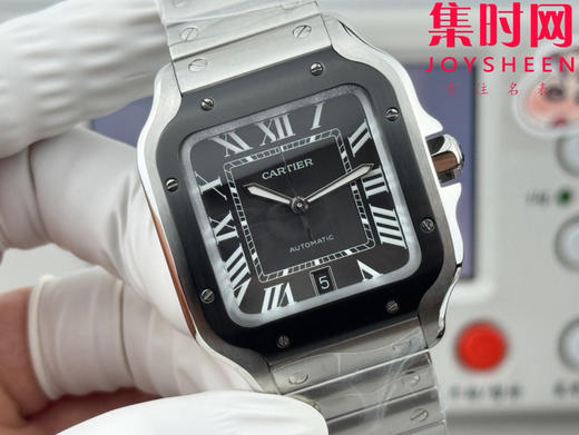 GF卡地亚山度士系列 山度士大号 钢带款 间黑方形男士腕表 绝对是绕不开的经典 表径39.8mm 商品图4