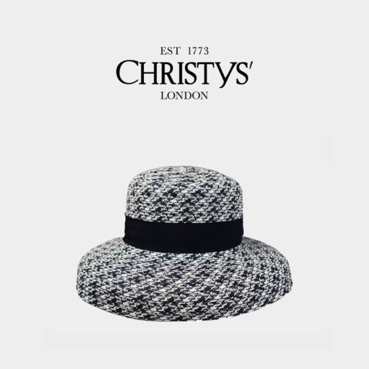 【2026新品】Christys'百年皇室品牌 混黑色台湾纸鞭大帽檐遮阳草帽 商品图4