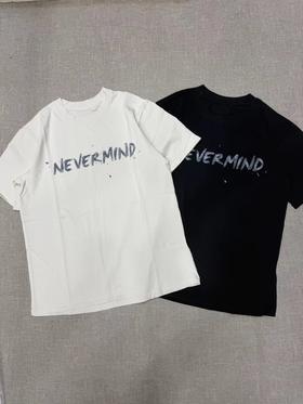 F033169春夏新品棉质雪花纹理美式印花宽松做旧水洗圆领短袖T恤