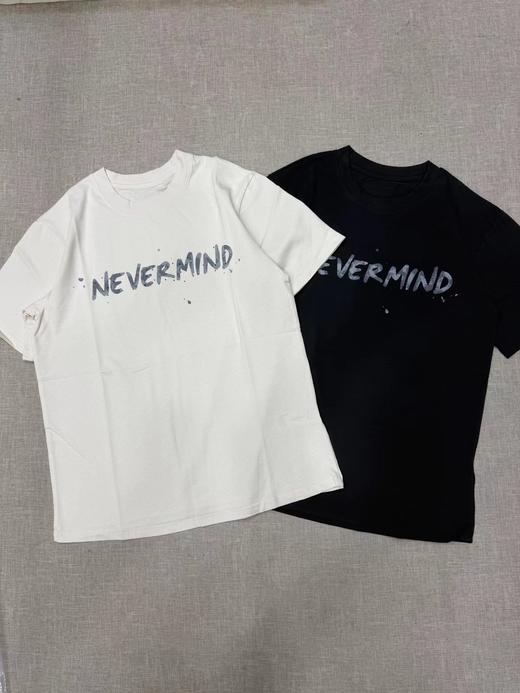 F033169春夏新品棉质雪花纹理美式印花宽松做旧水洗圆领短袖T恤 商品图0