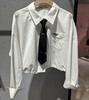 NC简约配领带短款衬衫60102（白）春季161011530321 商品缩略图1
