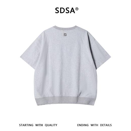 SDSA男装2026新款高贵轻奢时尚简约领口勾破设计圆领短袖T恤百搭 商品图4