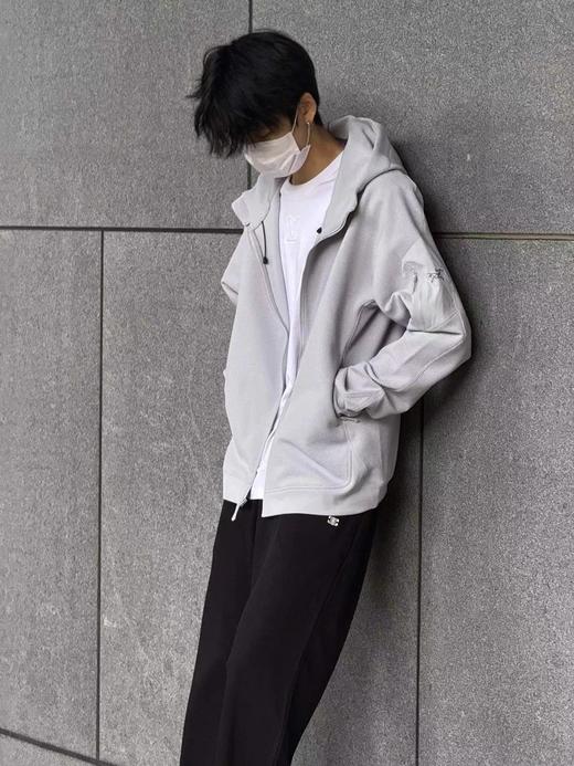 F033145春季新款连帽开衫外套情侣款刺绣logo透气保暖舒适简约长袖夹克 商品图6