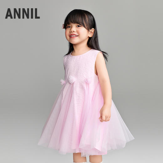【实体店同款】女童无袖连衣裙夏季新款安奈儿童装XG623120 商品图2