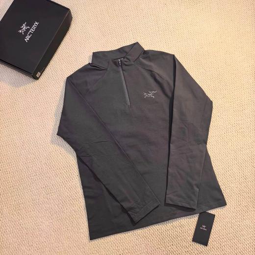 F033109春夏季新款时尚百搭半拉链抓绒软糯亲肤通勤户外内搭长袖T恤 商品图6