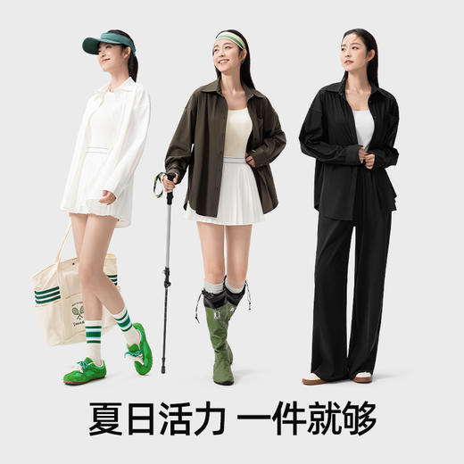 【全网热卖，关晓彤同款·】小野和子宽松防晒衬衫，oversize衬衫款防晒 商品图3